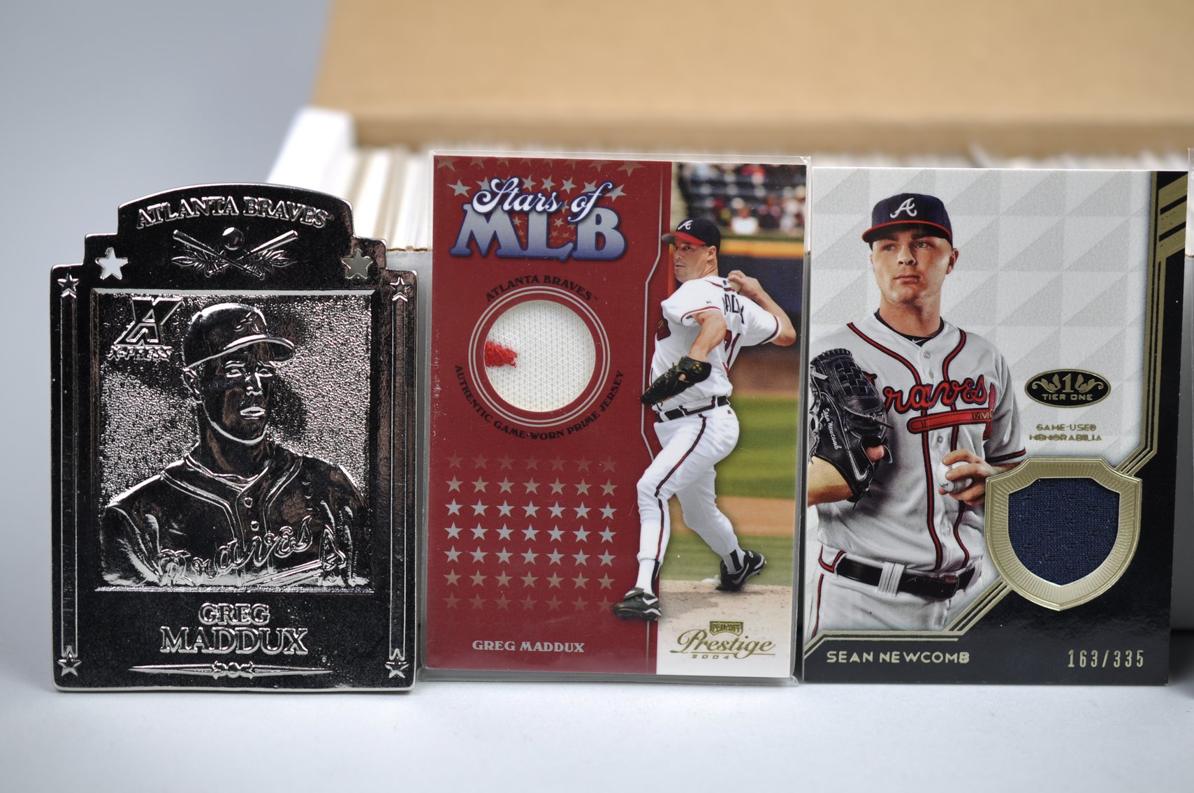 Box of Swatch Cards of the Greats in Baseball