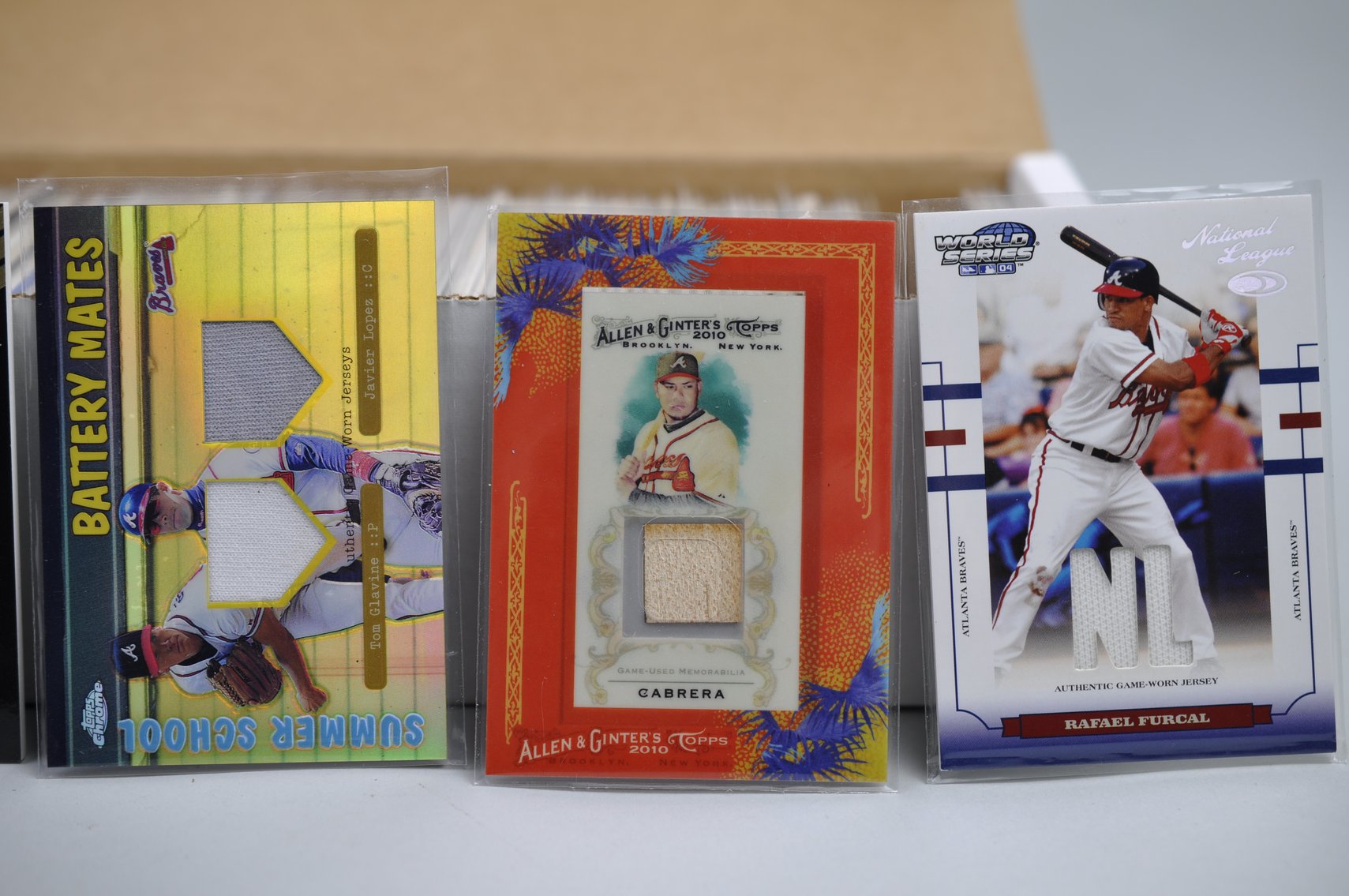 Box of Swatch Cards of the Greats in Baseball