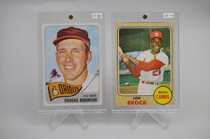 Lou Brock and Brooks Robinson Cards