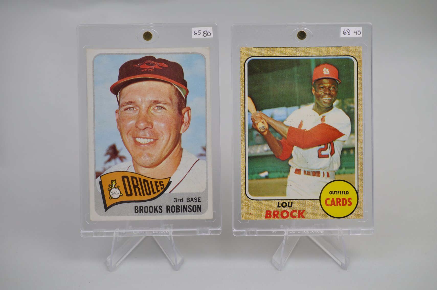 Lou Brock and Brooks Robinson Cards