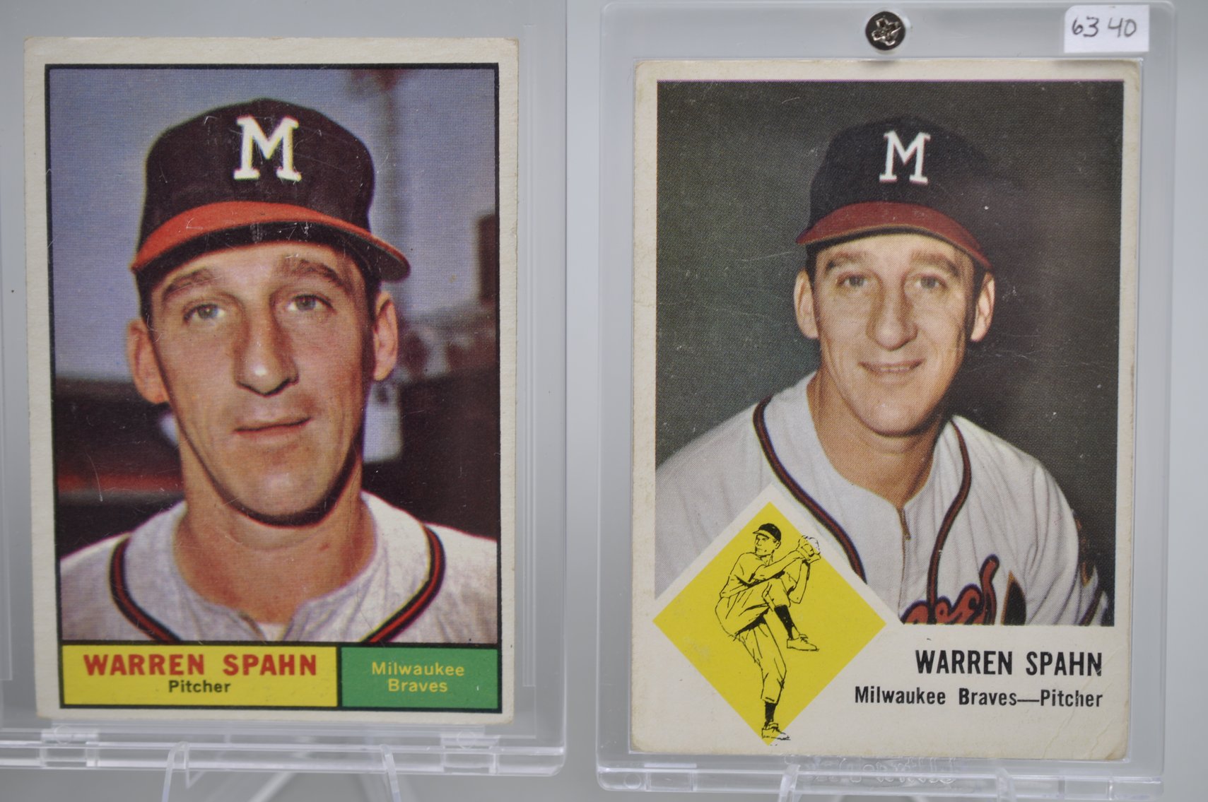 Warren Spahn Baseball Card Collection