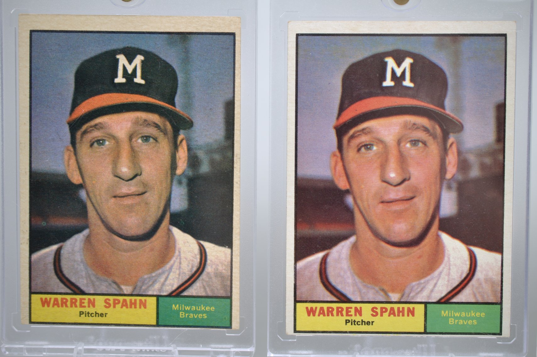 Warren Spahn Baseball Card Collection