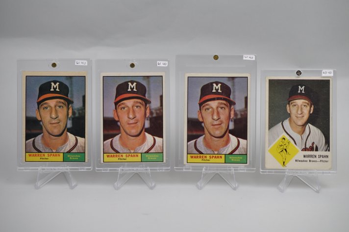 Warren Spahn Baseball Card Collection