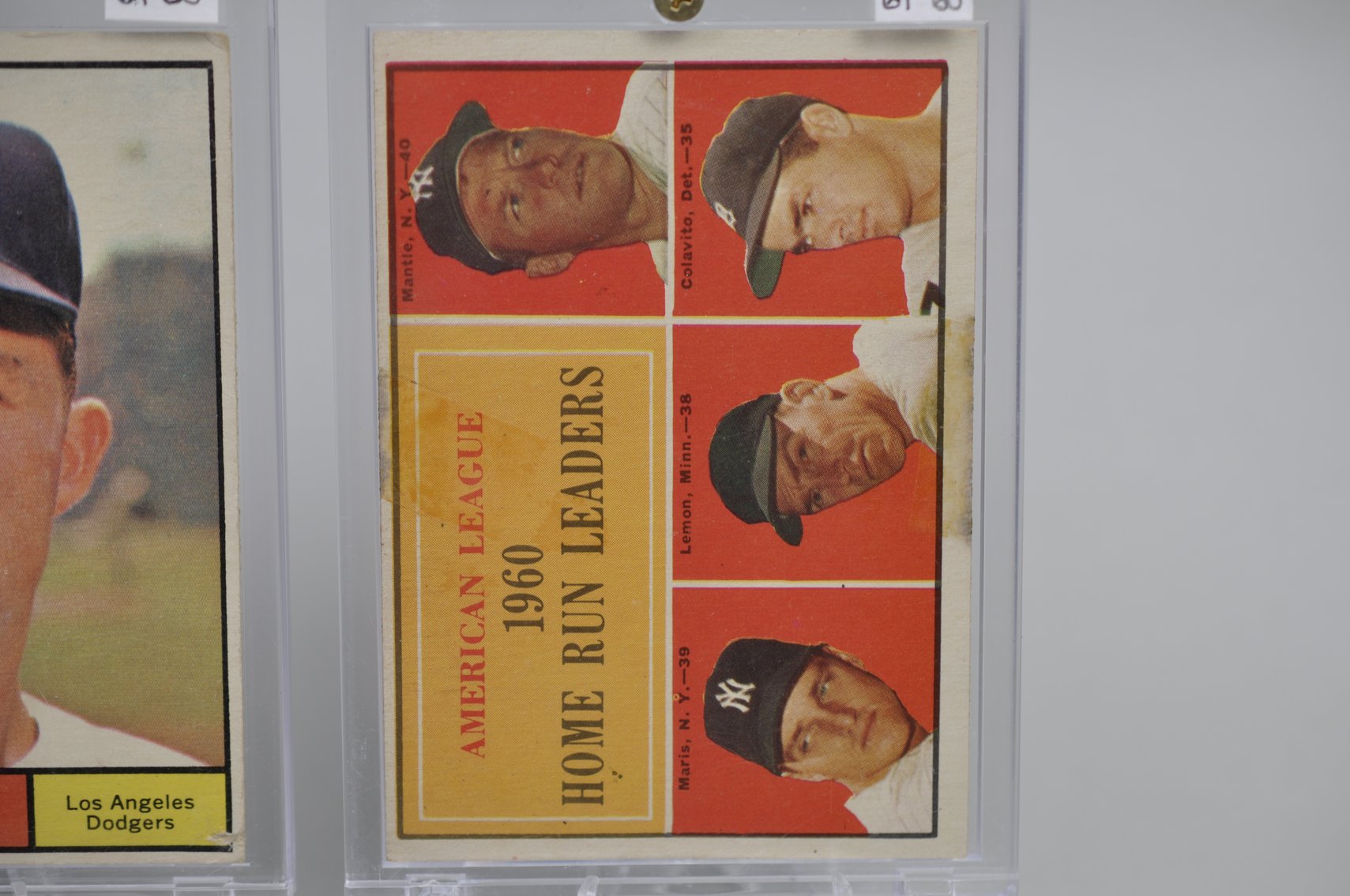 1961 Drysdale & AL HR Leaders Cards
