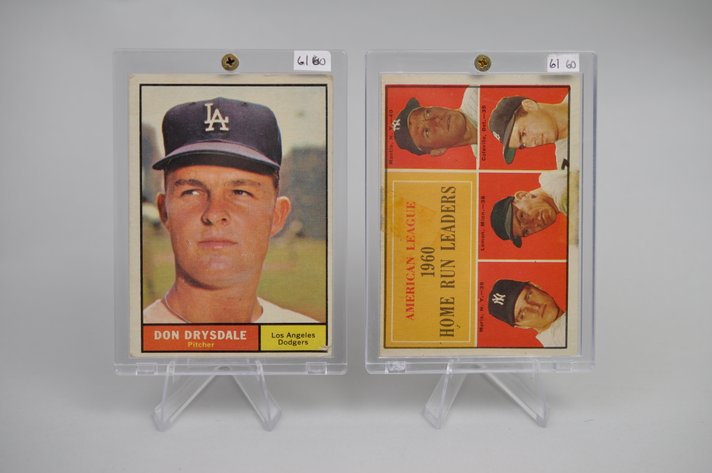 1961 Drysdale & AL HR Leaders Cards