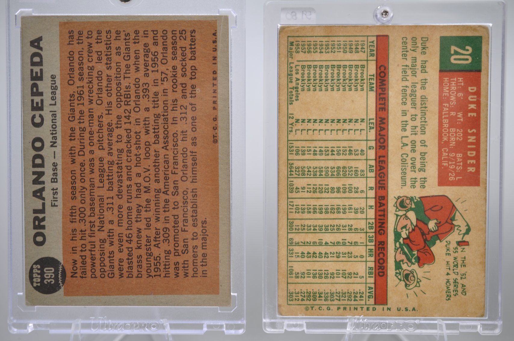 1959 and 1962 Baseball Card Collection