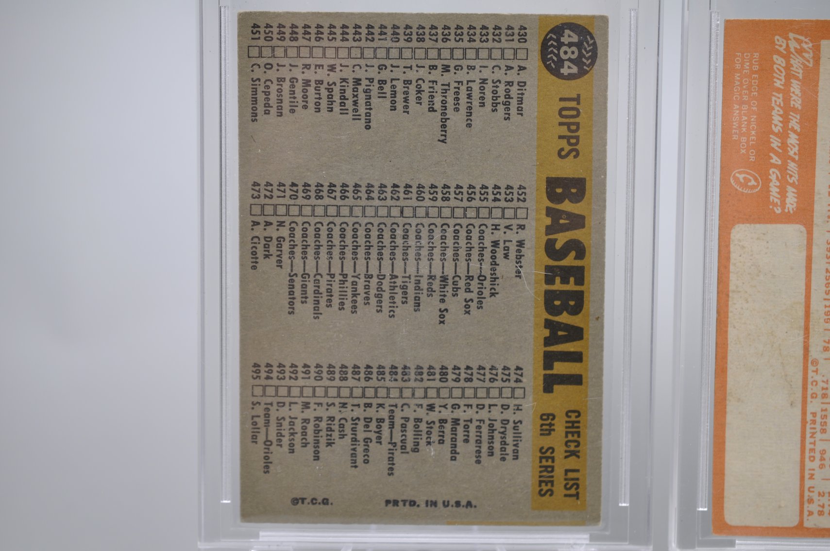 HOF Cards from the 60's