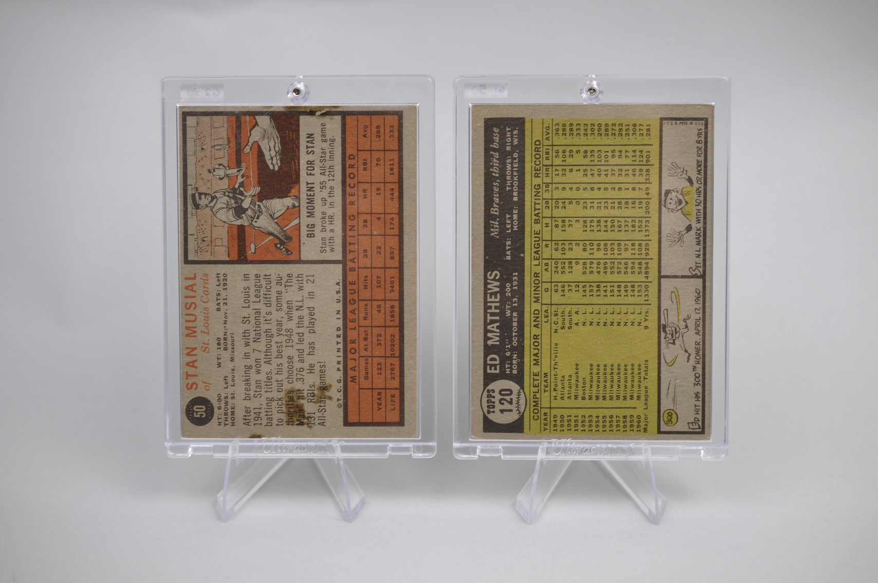 1960's Mathews and Musial Cards