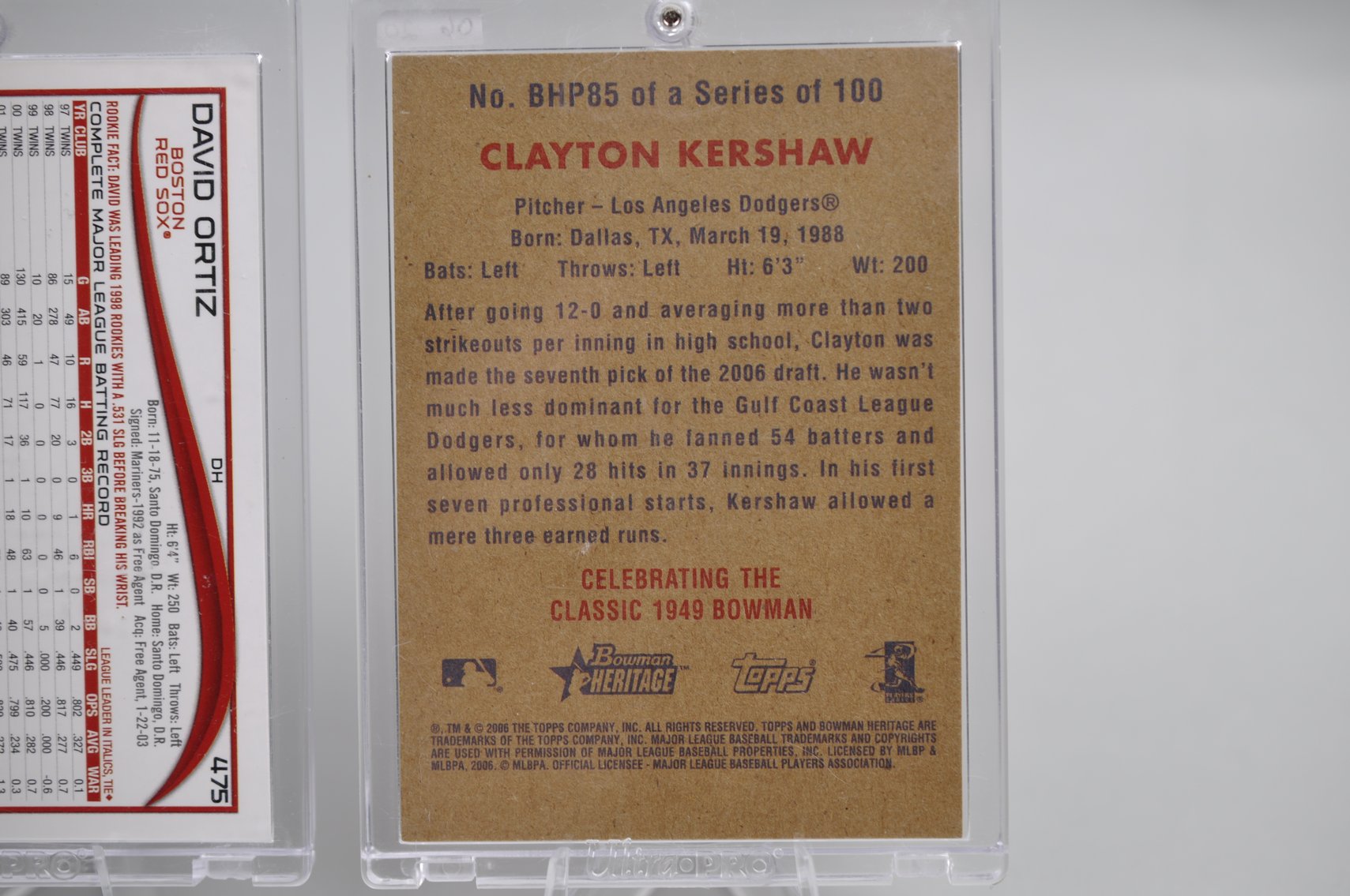 Kershaw, Ortiz, and Jeter Cards