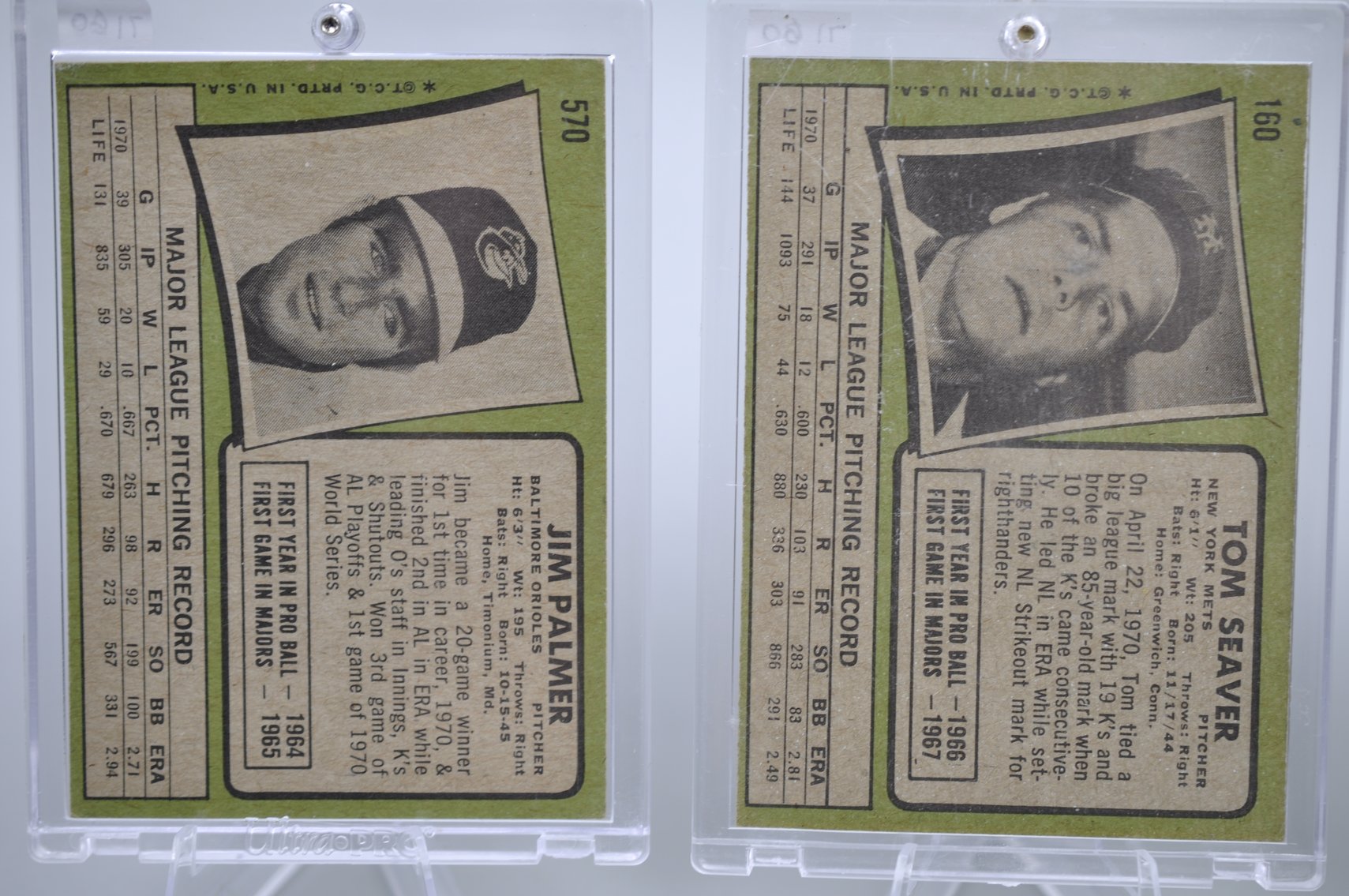 HOF Palmer, Seaver, Jackson & Mets Cards