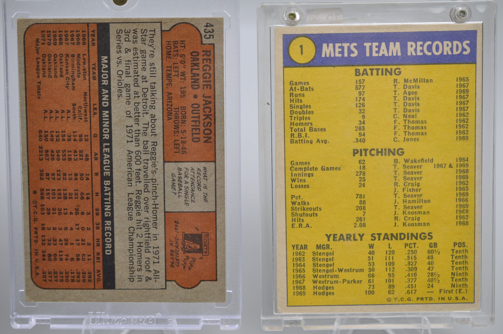 HOF Palmer, Seaver, Jackson & Mets Cards