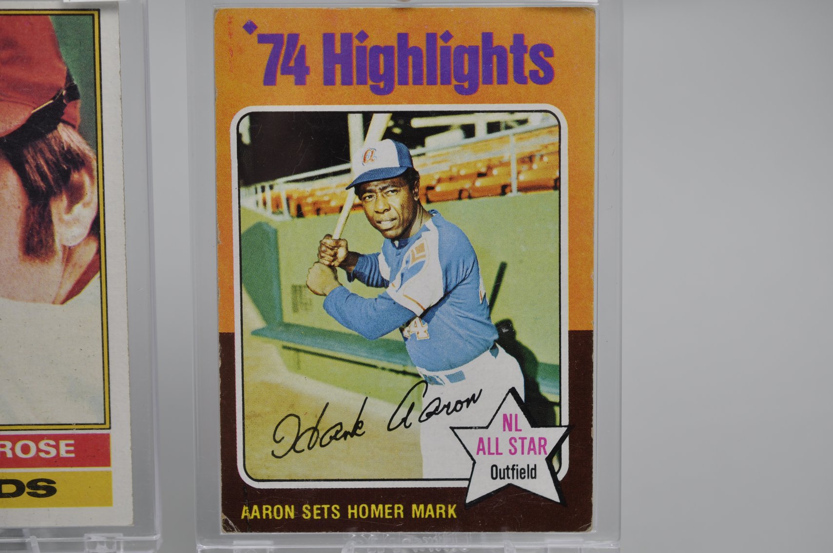 Hank Aaron and Pete Rose Cards