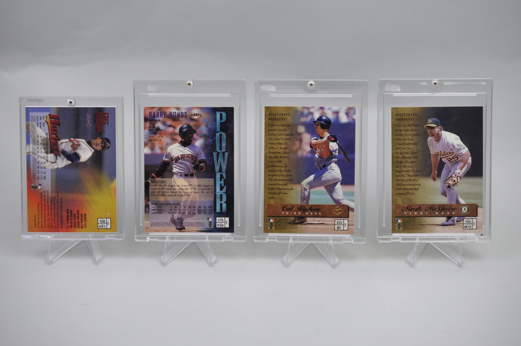 1997 Maddux, Bonds, Ripken, & McGwire Cards