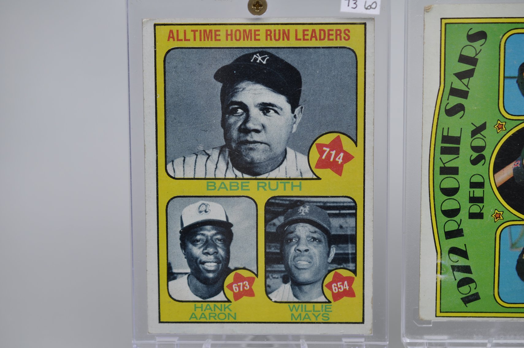 Mays, Rose, & 1972 Rookie Stars Card