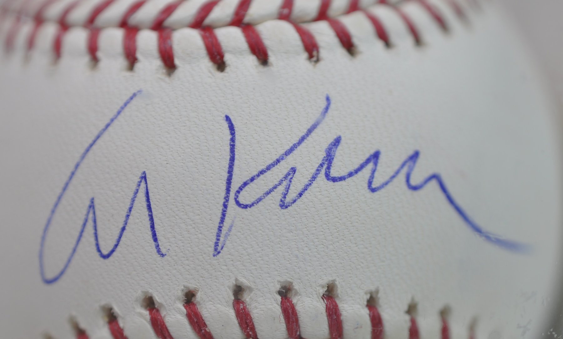 HOF Al Kaline Baseball in Blue Ink