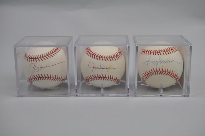 Baseballs Signed by Fingers, Carew, & Jackson
