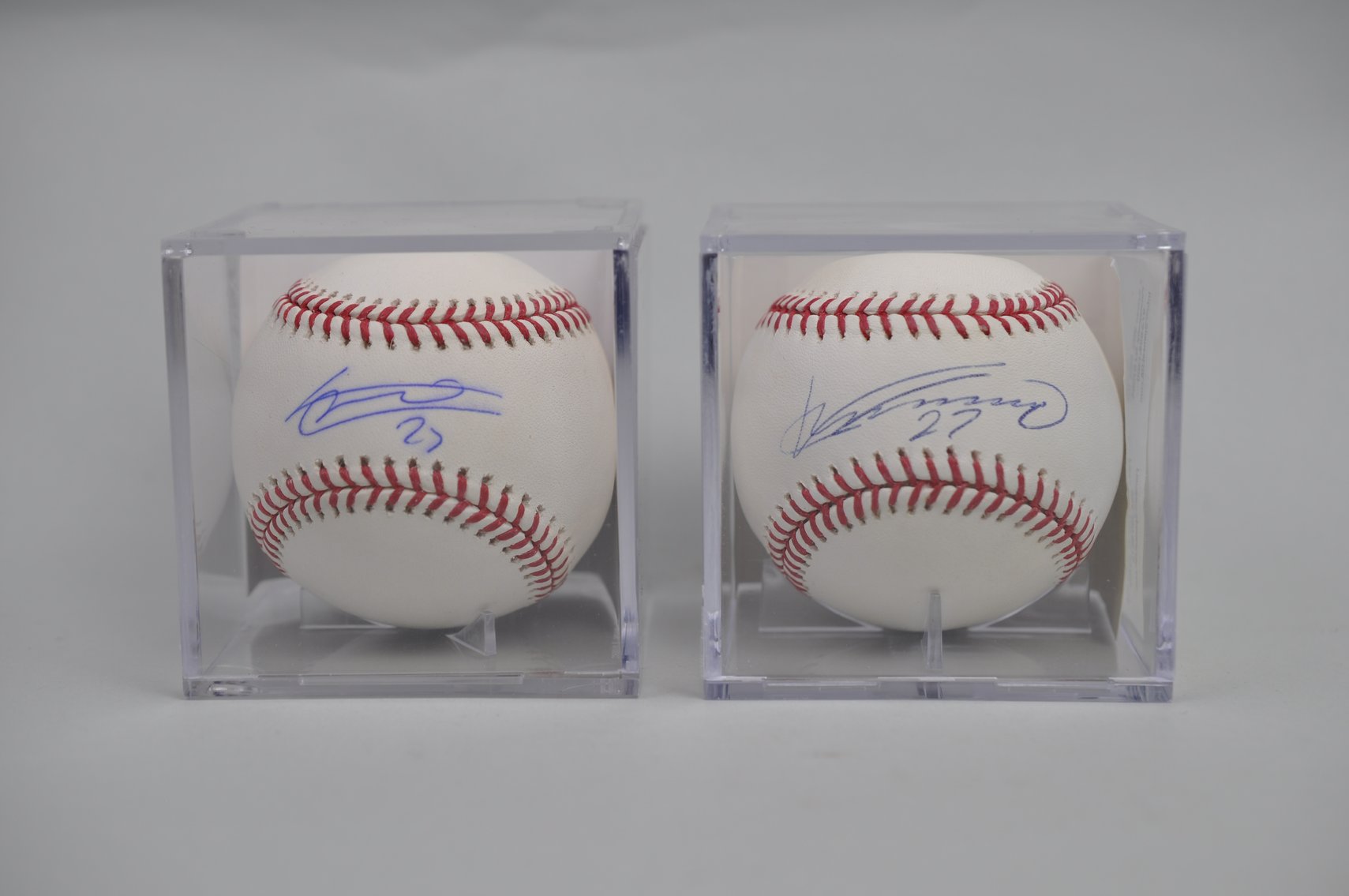 Baseballs Signed by Vladimir Guererro & Son