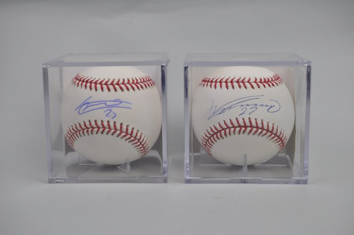 Baseballs Signed by Vladimir Guererro & Son