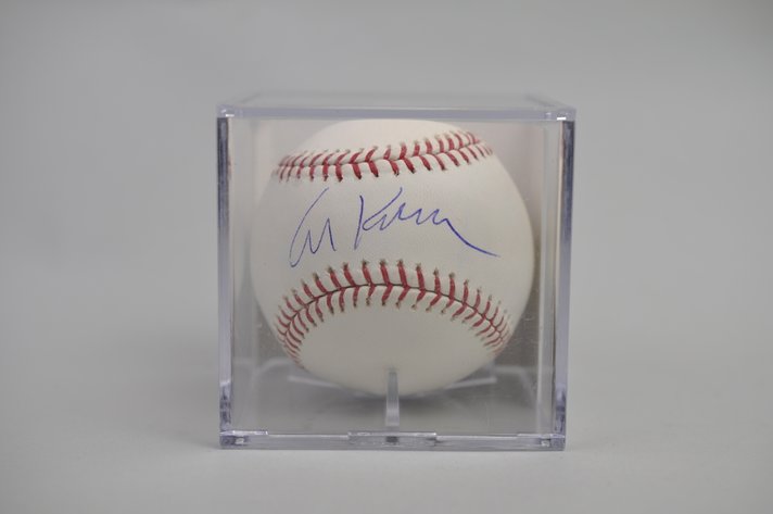 HOF Al Kaline Baseball in Blue Ink