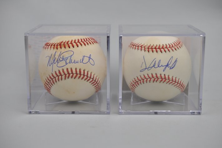Baseballs Signed by Mike Schmidt and Dave Winfield