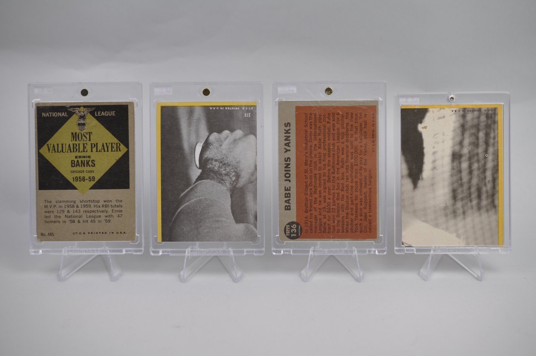 Cards from the 60's- Clemente, Banks, Aaron, and Ruth