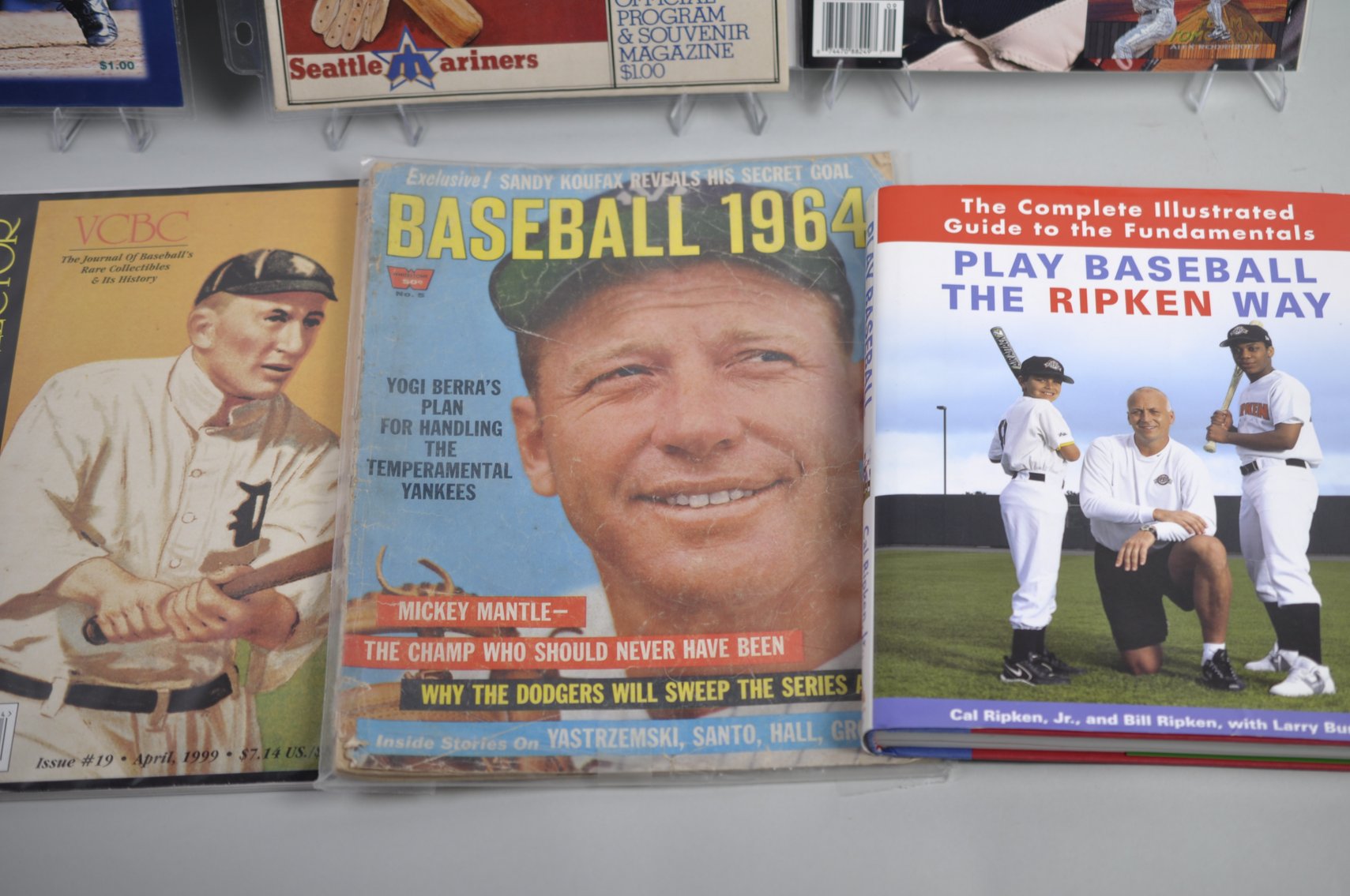 Signed Ripken Jr Book, Scorecards, Programs, Etc.