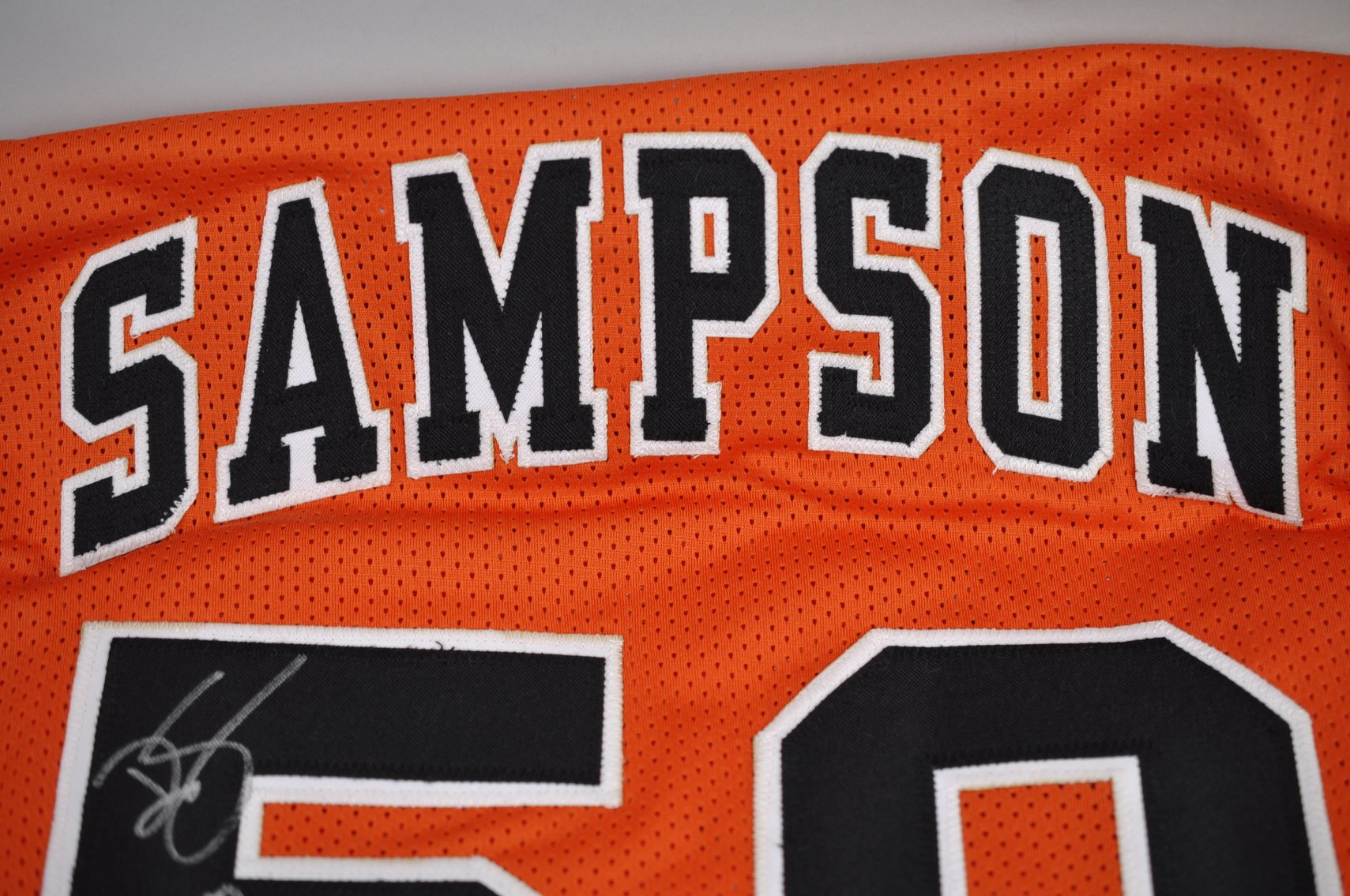 Ralph Sampson Signed Orange Jersey
