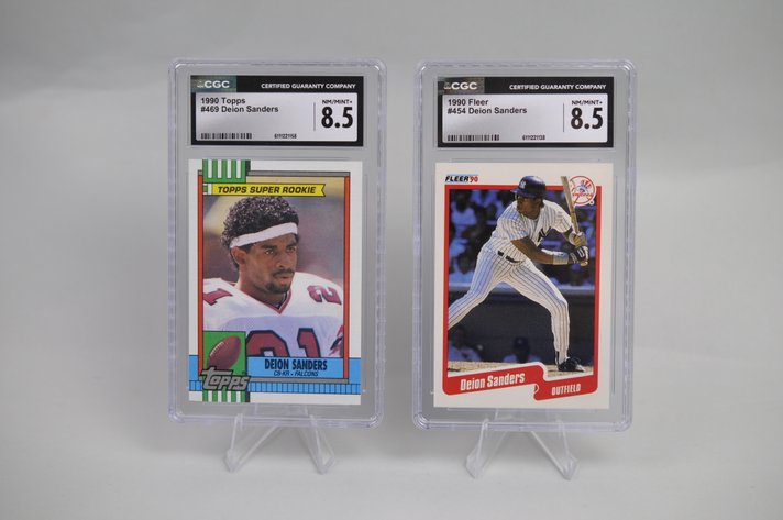 Deion Sanders Baseball & Football Rookie Cards