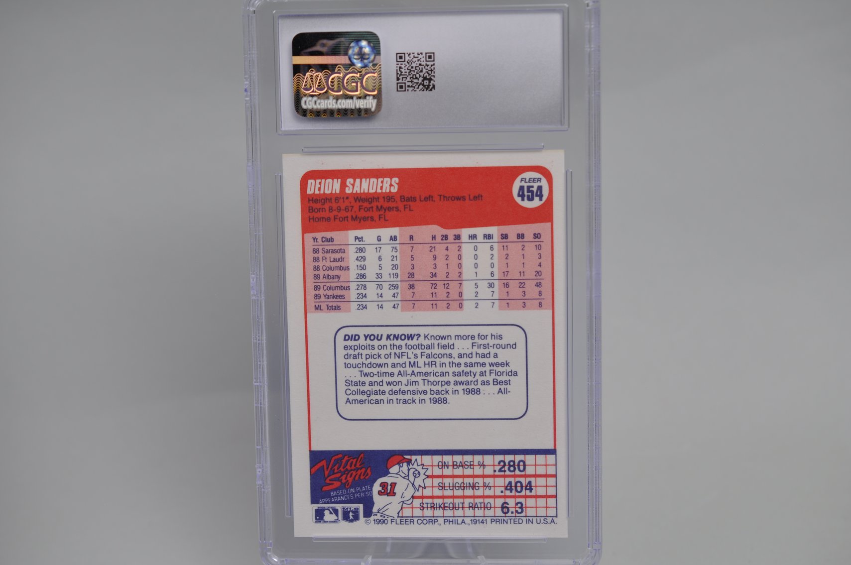 Deion Sanders Baseball & Football Rookie Cards