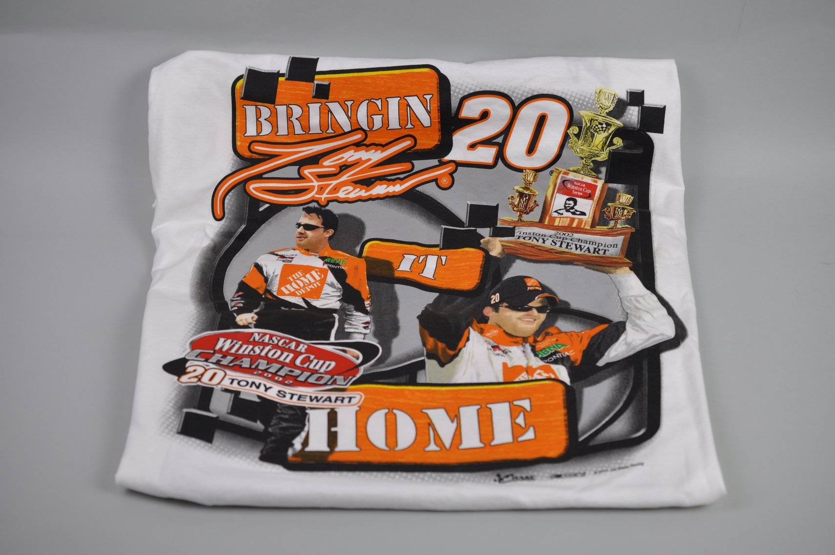 Dale Jr. Autograph on Tony Stewart T-Shirt