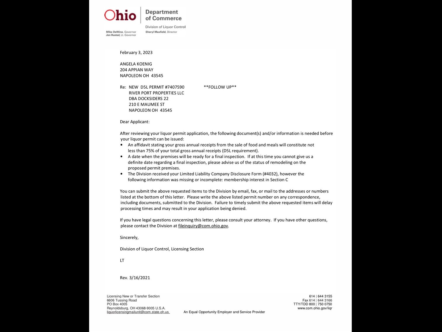 Image for Napoleon, OH Commercial Real Estate Auction