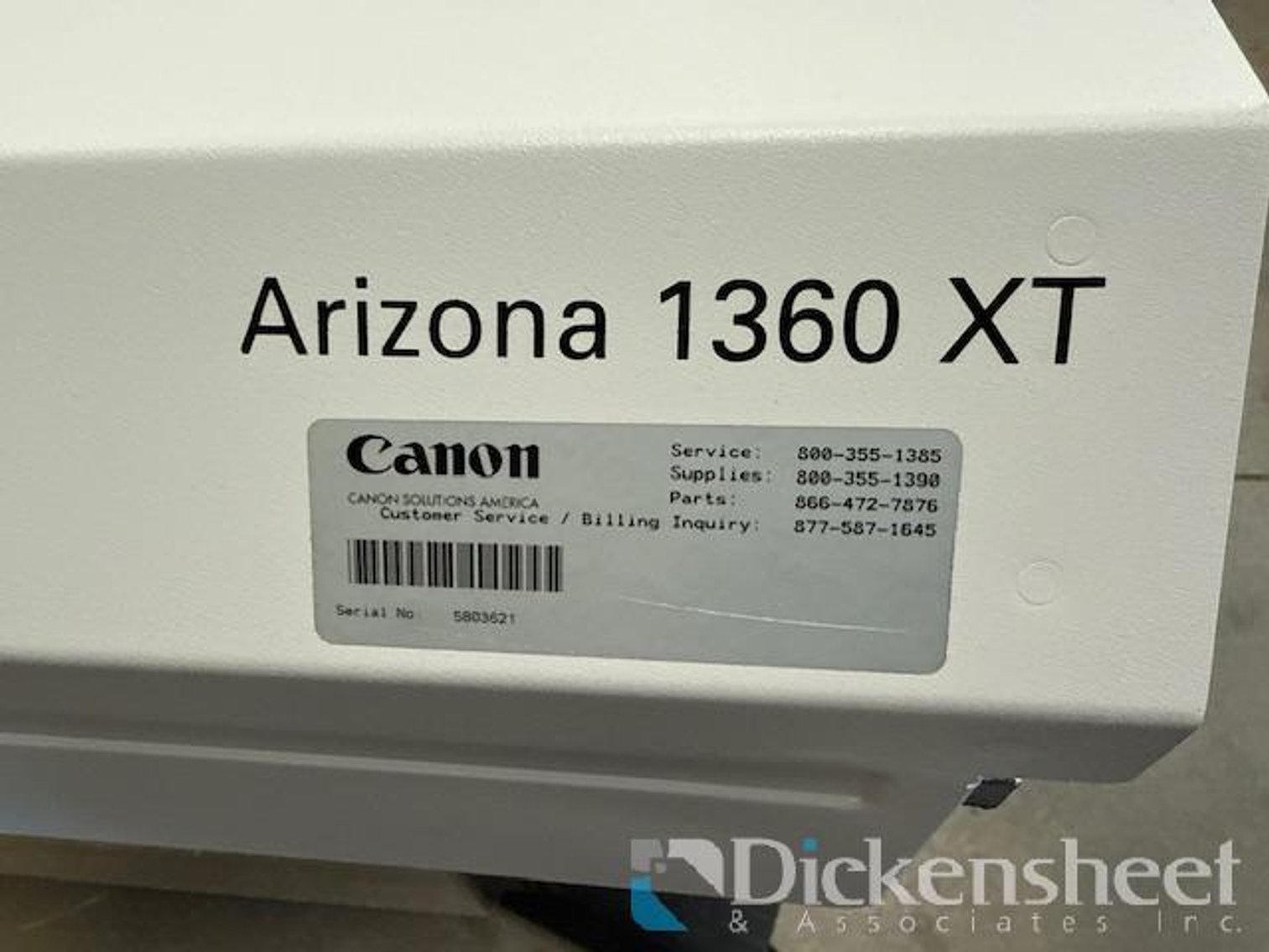 Image for CANON ARIZONA 1360XT TACTILE PRINTER-Purchased in 2021 for $210,000.00