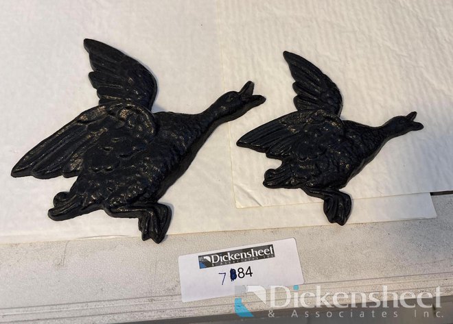Image for LOT OF METAL GOOSE WALL DECORS - QTY (2)