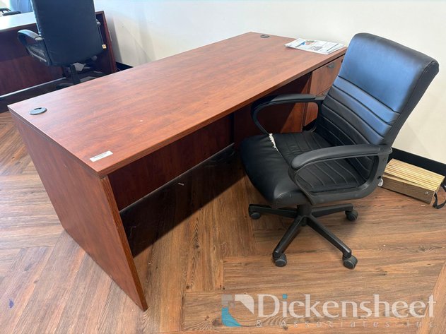 Image for LAMINATE DESK & BLACK HIGHBACK OFFICE CHAIR