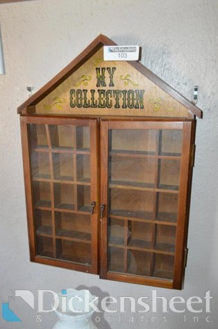 Image for WALL MOUNT WOOD CURIO BOX