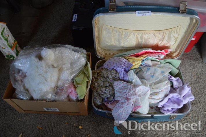 Image for LOT - DOLL CLOTHES WITH LUGGAGE BLANKETS AND OUTFITS