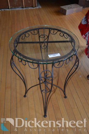 Image for METAL AND GLASS TABLE