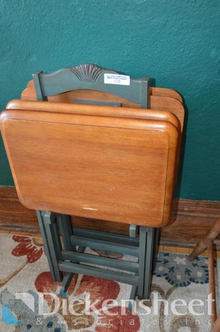 Image for WOOD PORTABLE FOLDING TRAYS