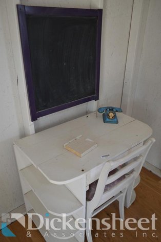 Image for KIDS PLAYHOUSE DESK CHAIR AND CHALKBOARD