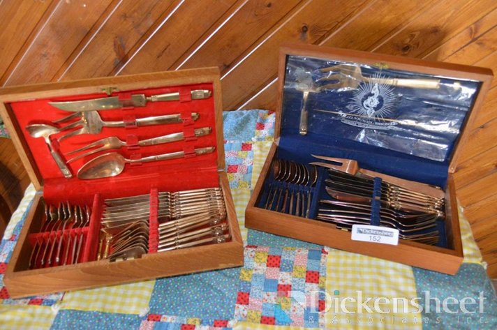 Image for LOT - TWO SET FLATWARE FROM BULLET SHELLS