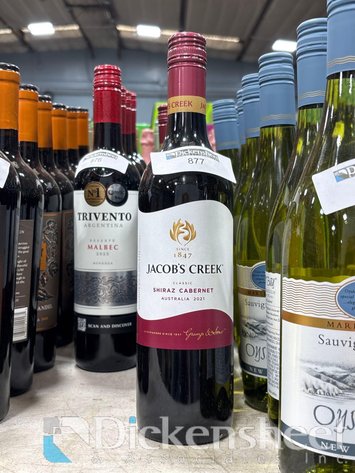 Image for (8) 2021 JACOBS CREEK SHIRAZ CABERNET 750ML