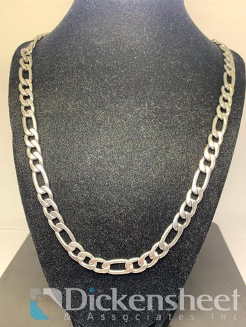 Image for Silver Tone Figaro Style Necklace