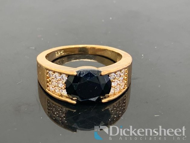 Image for Gold Tone Ring With Gemstones