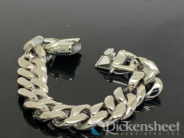 Image for Silver Tone Wide Men's Bracelet