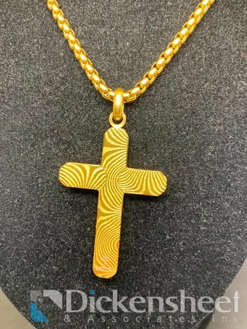 Image for Gold Tone Cross Necklace
