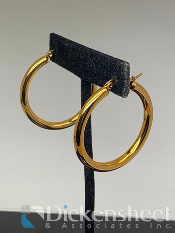 Image for Gold Tone Hoop Earrings