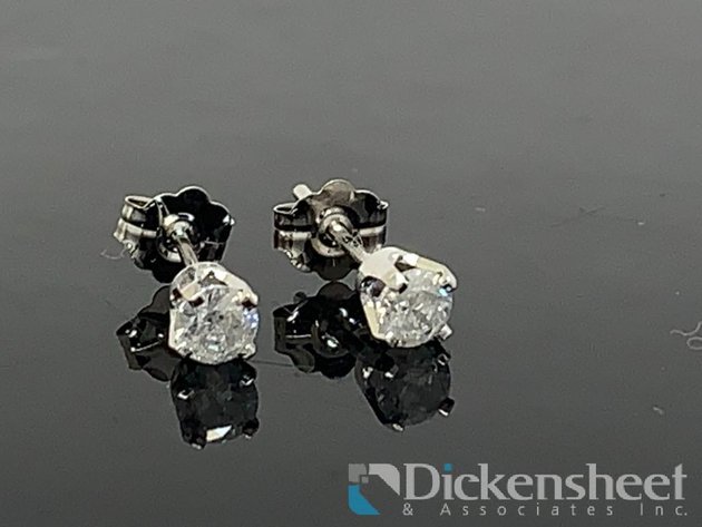 Image for 14KT White Gold Diamond Stud Earrings