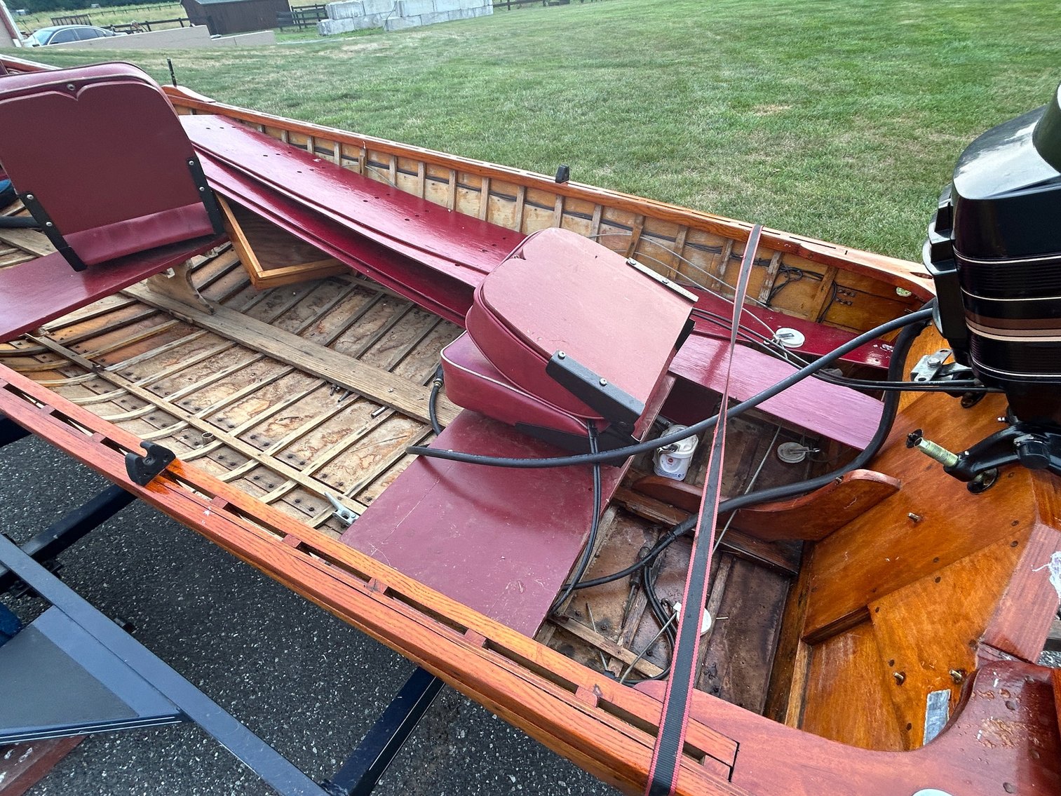 Image for Vintage Wykes 17.5' Outboard Runabout Boat Online Auction – Gilbertsville, PA