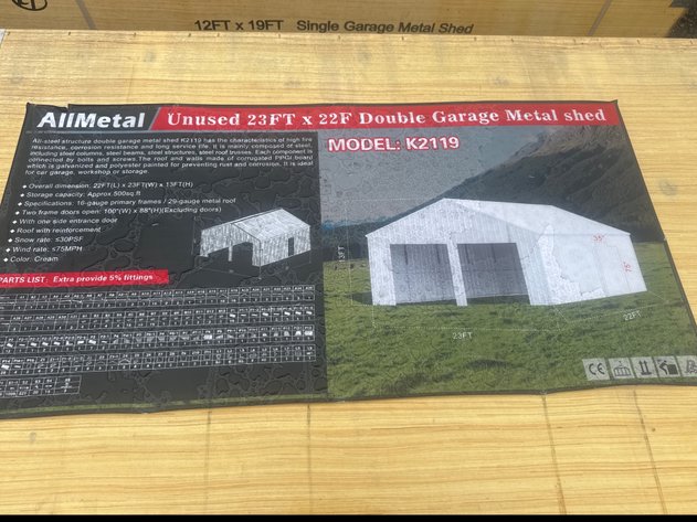 Image for NEW Metal Garages, Metal Driveway Gates and Fencing Online Auction - Bechtelsville, PA