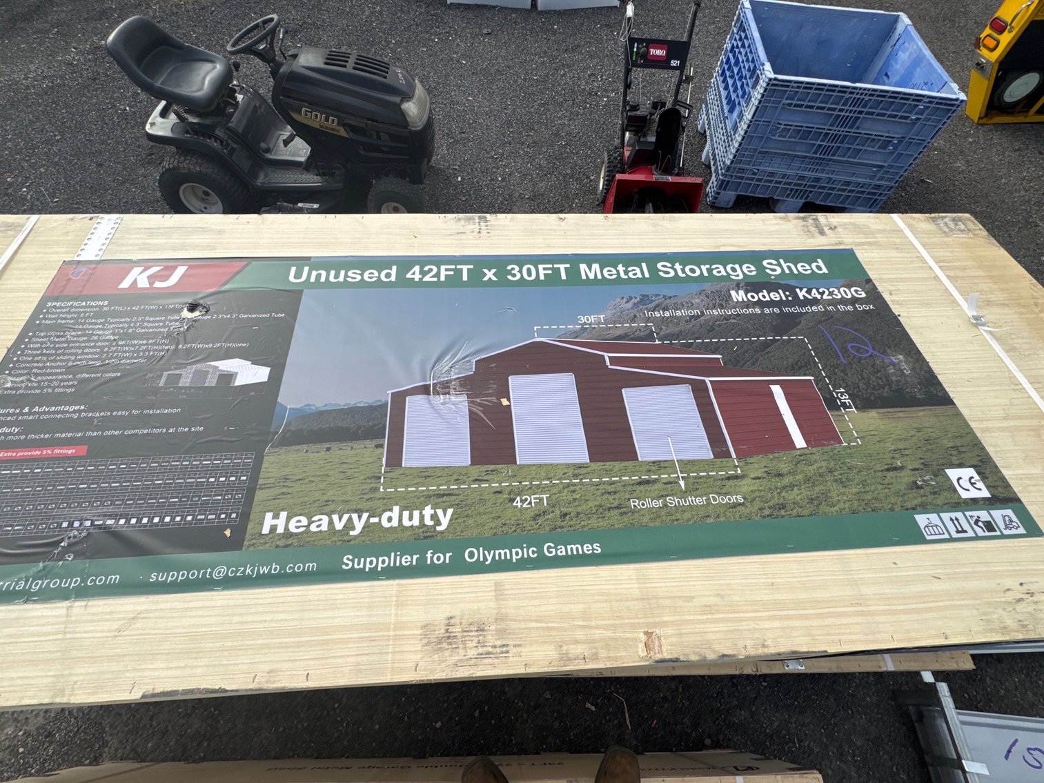 Image for NEW Metal Garages, Metal Driveway Gates and Fencing Online Auction - Bechtelsville, PA